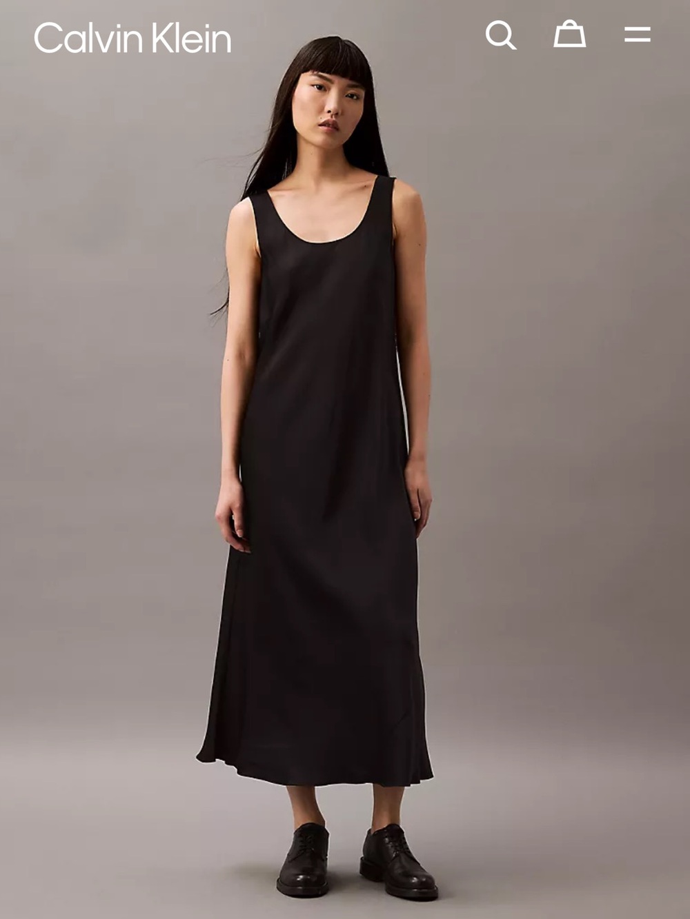 Calvin Klein satin maxi slip dress